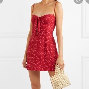 Reformation Helm Tie Front Mini Dress